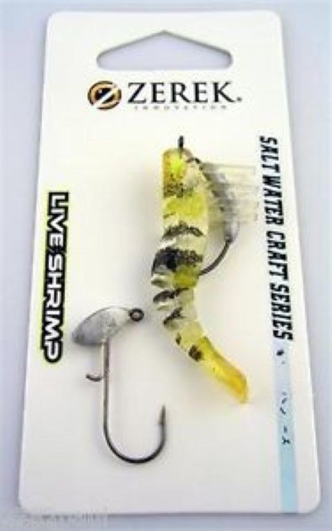 50mm Zerek Live Shrimp Pre Rigged Lumo Eyes Jointed Body Lure