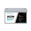 12V 135Ah AGM Battery Outdoor RV Marine 4WD Deep Cycle & W/ Strap Battery Box