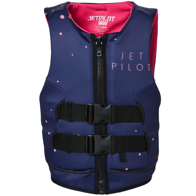 Jetpilot Cause Kids/Girl's Neoprene Life Jacket Vest (Navy Blue Wings)