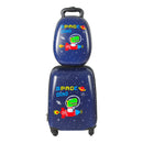Bopeep 16''13'' 2Pcs Kids Luggage Set Travel Suitcase Child Space Dino Backpack