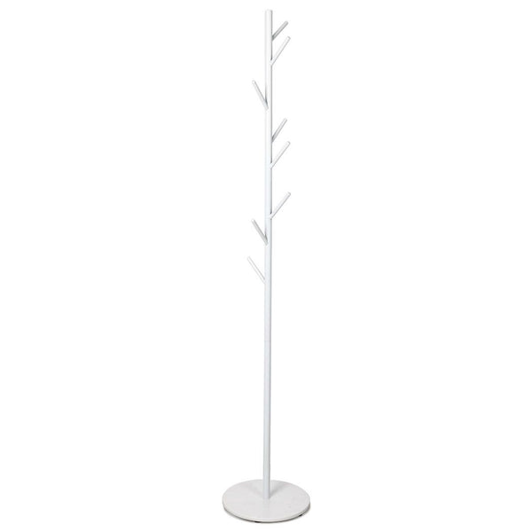Levede Coat Rack Hat Clothes Stand Hanger Garment Hook Tree Rail Organizer White