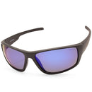 North Beach Freddy Satin Black/Blue Mirror Polarised Men's Sunglasses