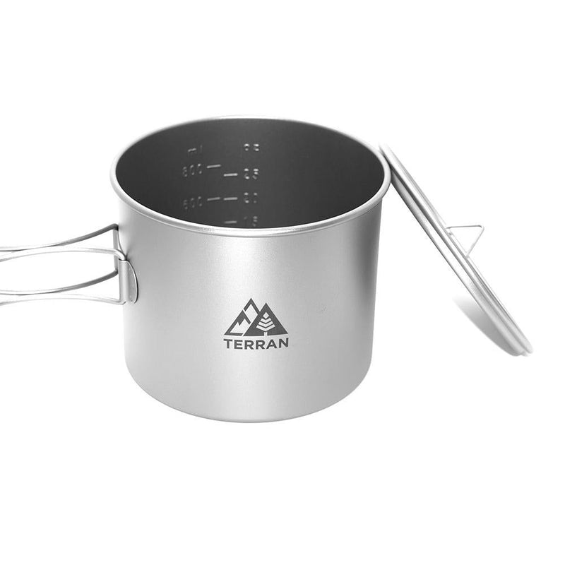 TERRAN Titanium Pot with Long Handle 1100ml