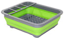 Collapsible Silicone Dish Drainer -  Green