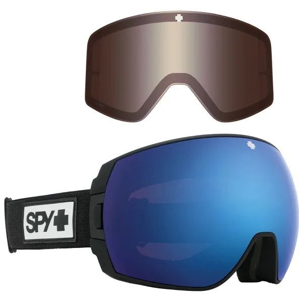Spy Legacy Matte Black Happy Rose Dark Blue Spectra Mirror + Happy LL Gray Green Red Spectra Mirror Ski Goggles