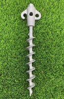 Heavy Duty Screw in Aluminum Tent & Ground Pegs 2 x 295mm Long Secura-Pegs® Tents Camping