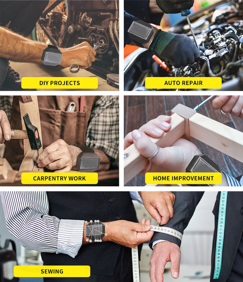 Traderight Group  Magnetic Tool Holder Wrist Band Magnet Strap Belt Screws Bolts Nuts Nails Tools