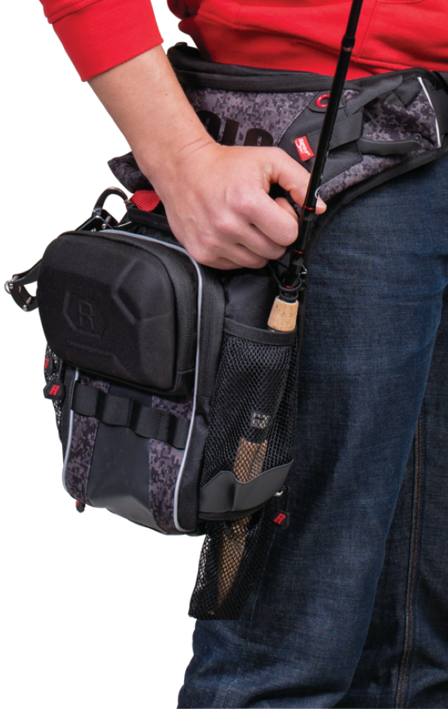 Rapala Urban Hip Pack - Fishing Bag with Twin Rod Holders and Tool Attachments