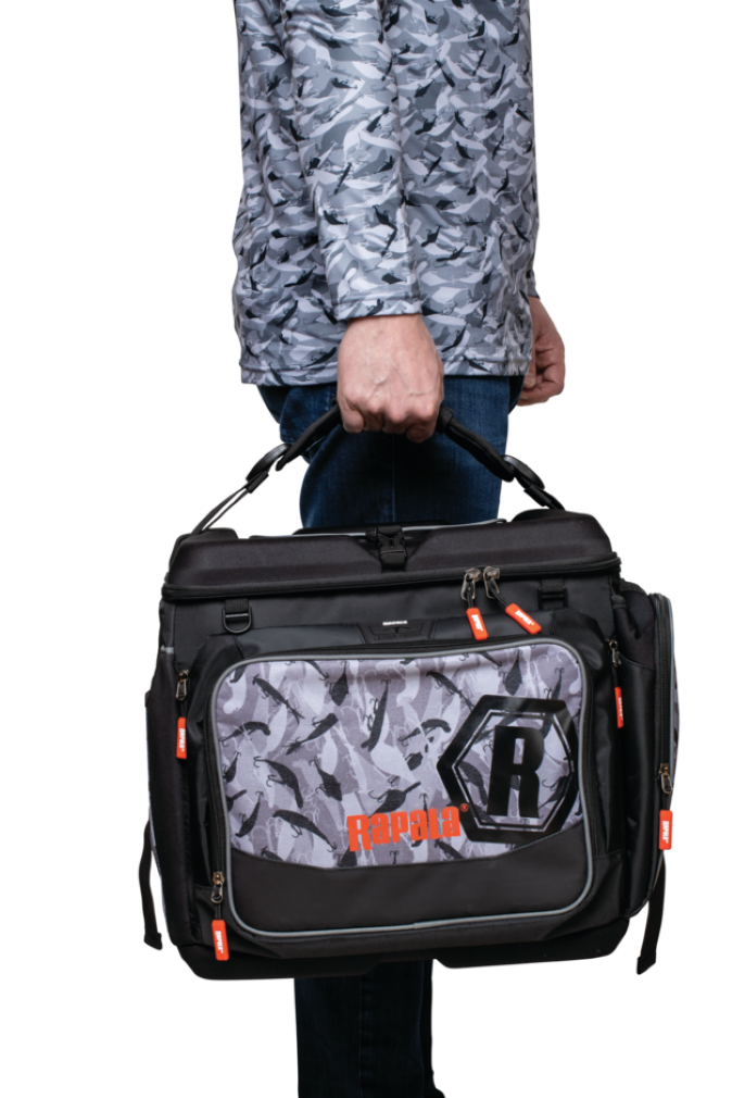 Rapala LureCamo Magnum Fishing Tackle Bag with Moulded Waterproof Bottom and Lid