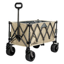 Lambu Folding Trolley Wagon Cart Outdoor Camping Shopping Beach Cart Khaki