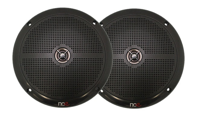 NCE 6.5-INCH BLACK SLIMLINE OUTDOOR SPEAKERS