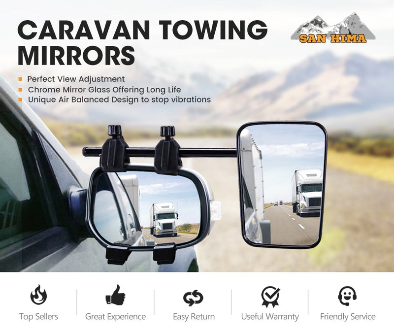 2x Universal Fit Towing Mirrors