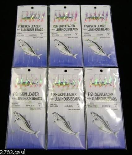 Wilson Bait Jigs Fishing Rig -Hook Sizes 4 & 6 Bulk 6pc