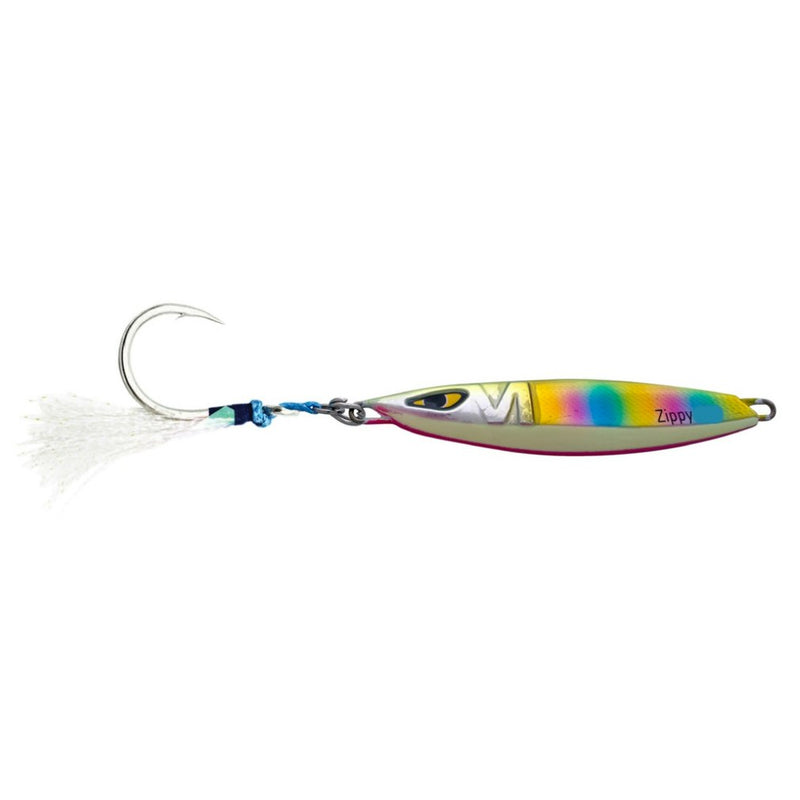 60gm Mustad Zippy Jig Lure-Metal Fishing Lure Rigged With Ultrapoint Assist Hook