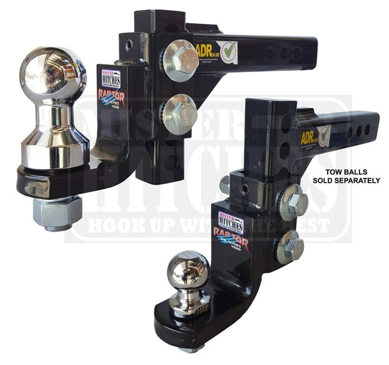 Mister Hitches Raptor 4.5T Super Duty Adjustable Ball Mount 16 Stage