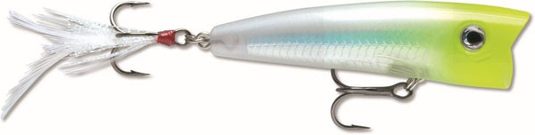7cm Rapala X-Rap Pop Topwater Popper Fishing Lure - Chartreuse Ghost