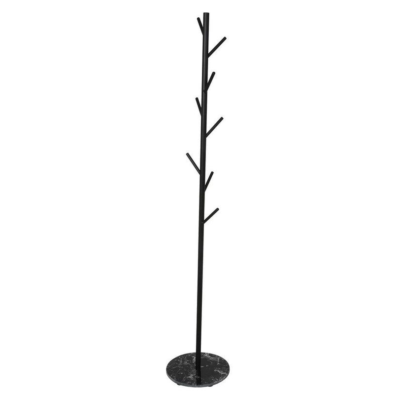 Levede Coat Rack Hat Clothes Stand Hanger Garment Hook Tree Rail Organizer Black