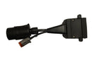 12pin Flat to Trailer - 7pin Large Round to Vehicle