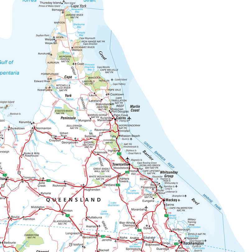 Australian Map 46cm x 38cm