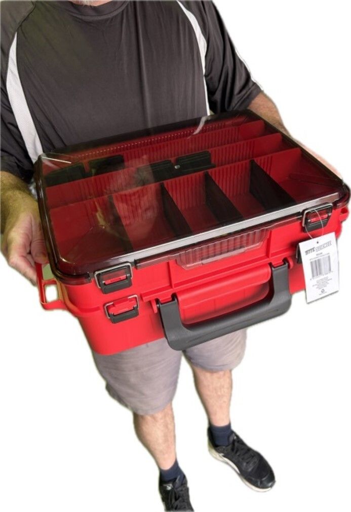 Bite Science Large Tackle Case with 5 Lure Boxes and Spinnerbait Storage Section