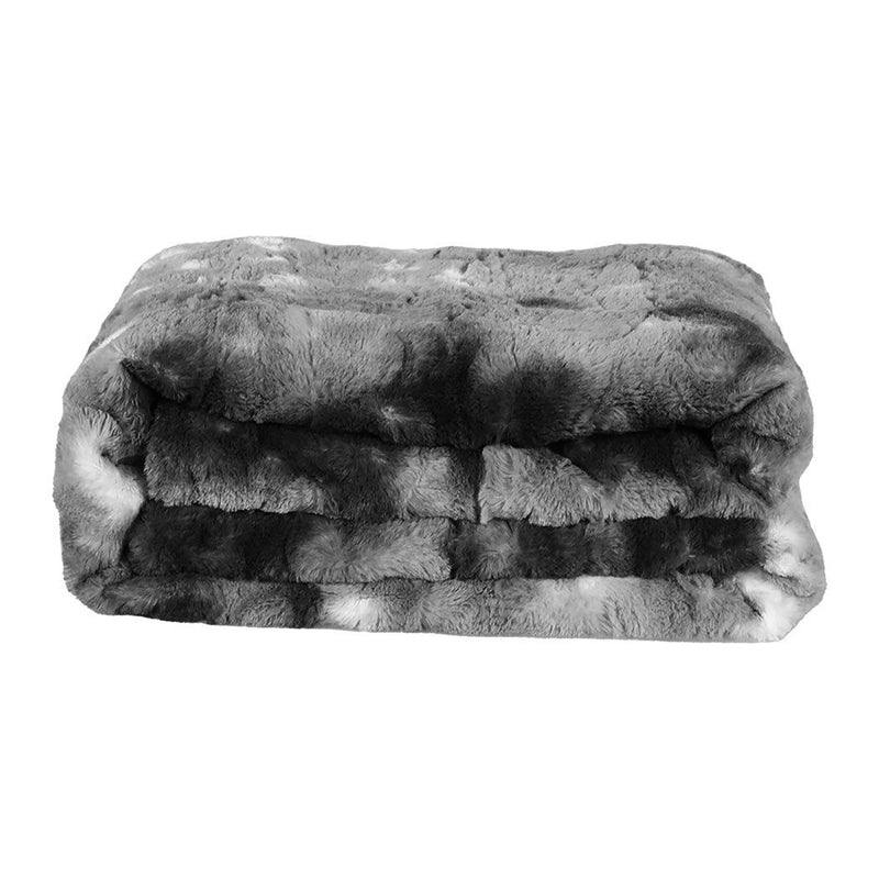 Dreamz Throw Blanket Luxury Tie-dyed Faux Fur 500GSM Bed Sofa Thick152x203cm