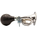 Silver Retro Style Bugle Type Bicycle Horn with Black Rubber Bulb