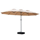 Centra Big Patio Umbrella Twin Outdoor Garden Pool Sun Shade Stand Double-Sided
