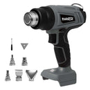 Traderight Heat Gun Kit Battery Operated 21V 500°C Turbo Air Flow with 5 Nozzles