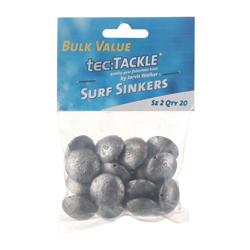 20 Pack of Jarvis Walker Size 2 Surf Sinkers - Value Pack