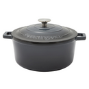 Westinghouse 5L/25cm Cast Iron Round Casserole Pot - Ombre Grey (WHCIPR2502G)