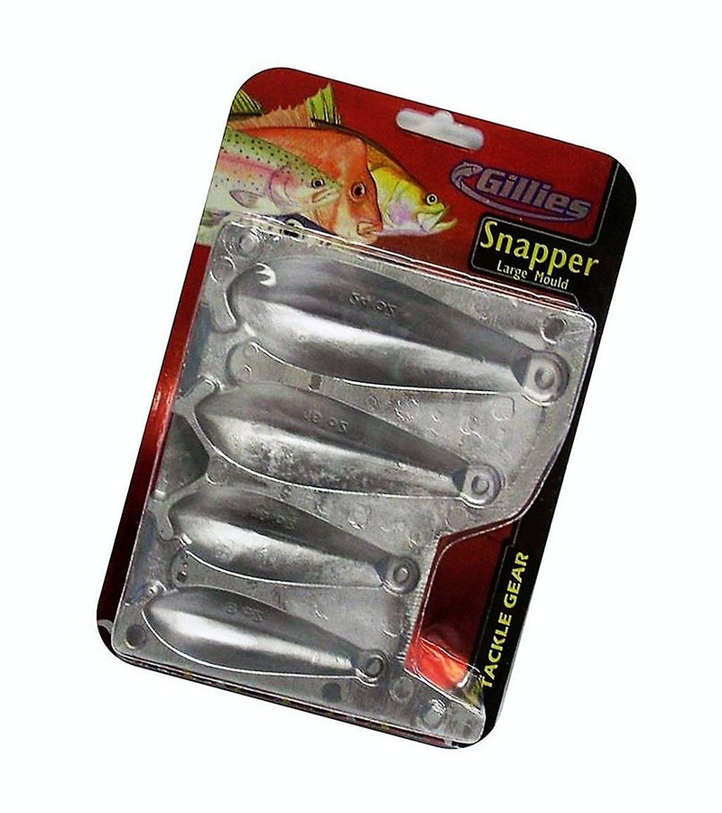 Gillies Large Snapper Sinker Mould Combo-Makes 4 Different Snapper Sinkers