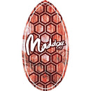 Maddog Wedge Plywood Skim Board 41" Inch Orange Hex Honeycomb Pattern
