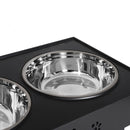 Pawz Elevated Pet Feeder Food Water Double Bowl Adjustable Height Raised Stand