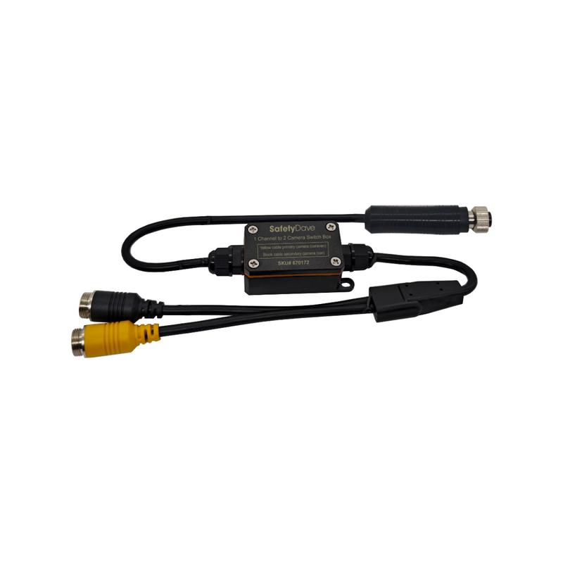 SafetyDave 1 Channel to 2 Camera Switch Box