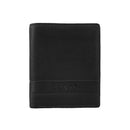 Dents Men's Pebble Grain Leather Bifold Wallet with Coin Purse & 4 Card Pockets - Black