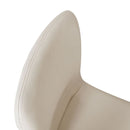 Levede Set of 4 Stackable Dining Chairs Kitchen Lounge Chair PU Leather Beige