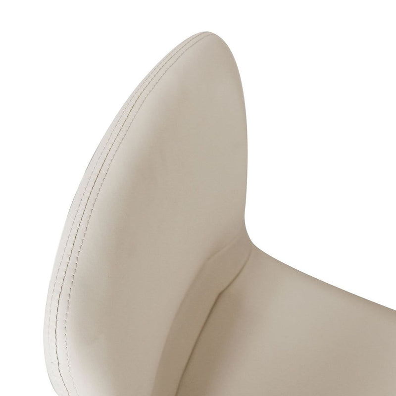 Levede Set of 4 Stackable Dining Chairs Kitchen Lounge Chair PU Leather Beige