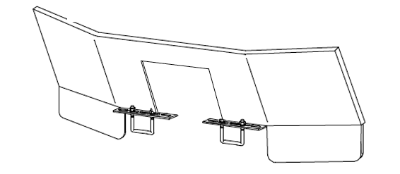 D-Flector Camper Centre Cut-Out Stone Guard 1800mm - Angled (High-Strength Performance Steel)