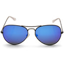 North Beach Char Satin Black/Blue Mirror Polarised Unisex Sunglasses