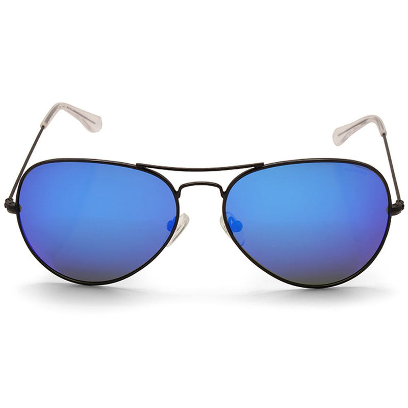 North Beach Char Satin Black/Blue Mirror Polarised Unisex Sunglasses