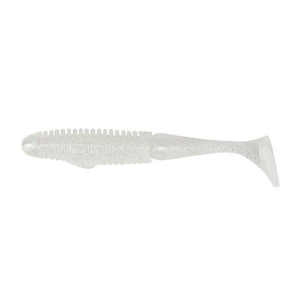 6 Pack of 3.5in Duo Realis BooStar Wake Soft Plastic Swimbait Lures-White Pearl