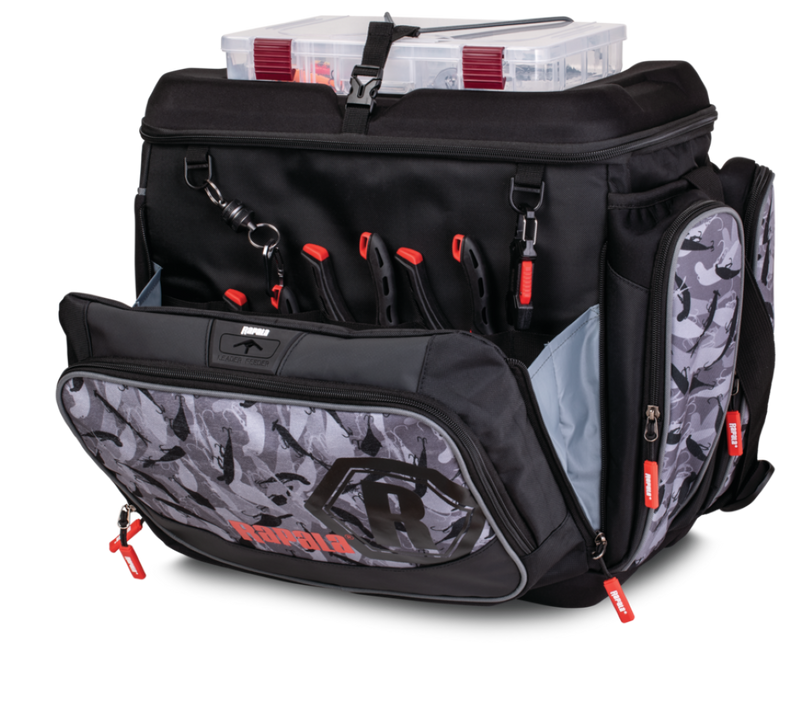 Rapala LureCamo Magnum Fishing Tackle Bag with Moulded Waterproof Bottom and Lid