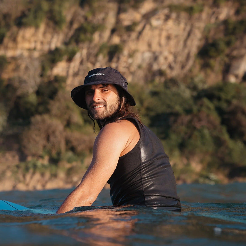 Ocean & Earth G-Land Adult Soft Peak Full Brim Surf Bucket Hat Black Size XS-XL