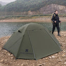 Double-Layer Camping Tent Olive Green