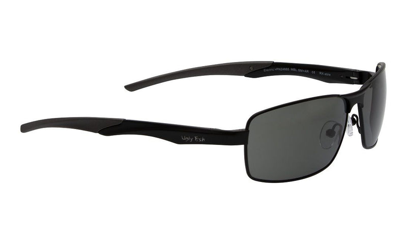 Ugly Fish Electric PN24665 Aluminium Black Frame/Smoke Lens Polarised Sunglasses