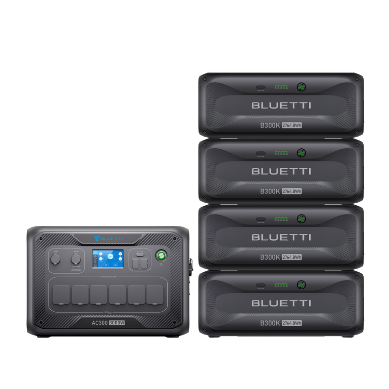 BLUETTI AC300 + B300K + Solar Panels | Solar Generator Kit