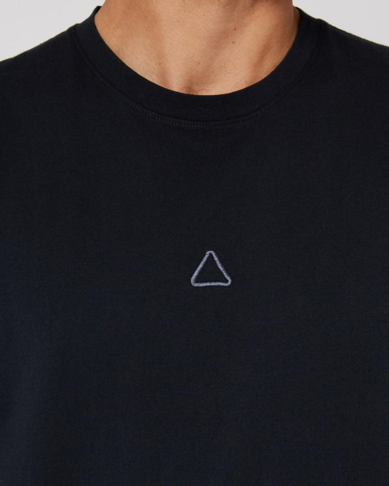 Follow Stitched Tee Black