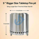 Smokeless Stainless Steel Camping Stove Mini Fire Pit Silver