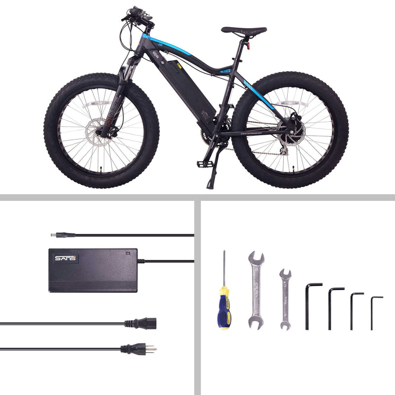 NCM Aspen Fat Electric Bike, E-MTB, E-Bike, 250W-750W, 48V 13Ah 624Wh Battery [Black 26]