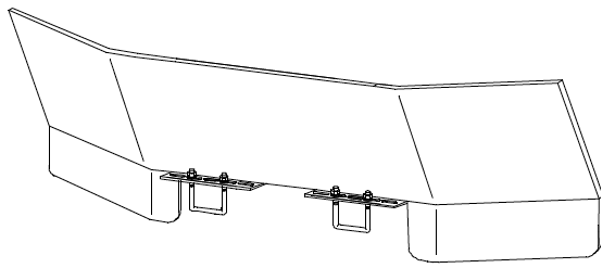 D-Flector Caravan Standard Stone Guard 2200mm - Angled (High-Strength Performance Steel)
